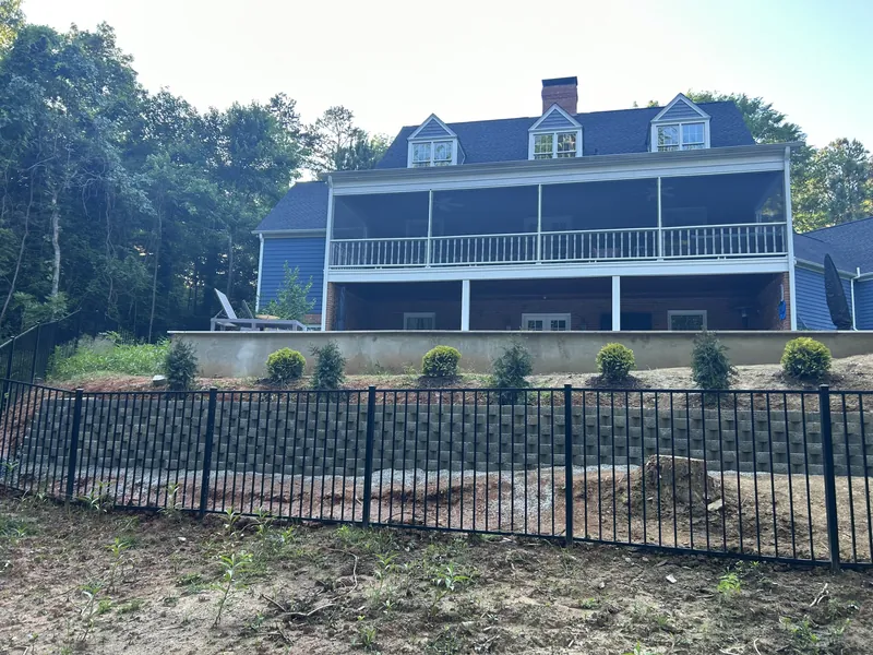 Retaining wall installation — Concord NC